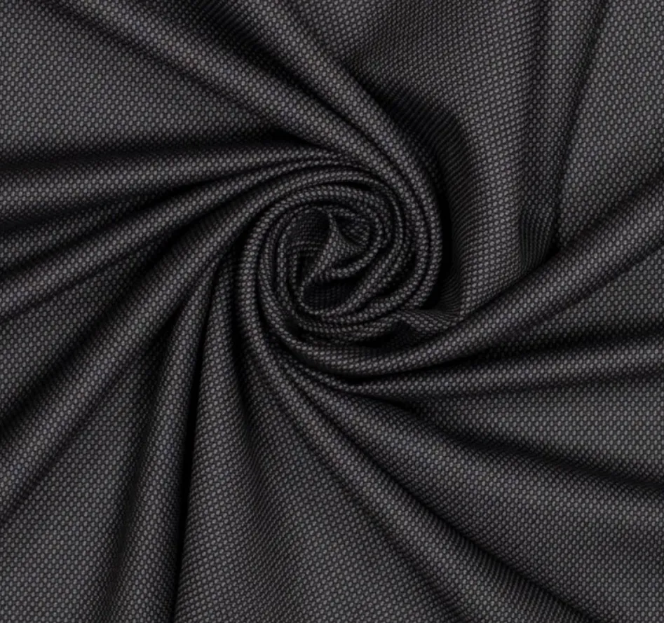 Geweven polyester ananas effen zwart